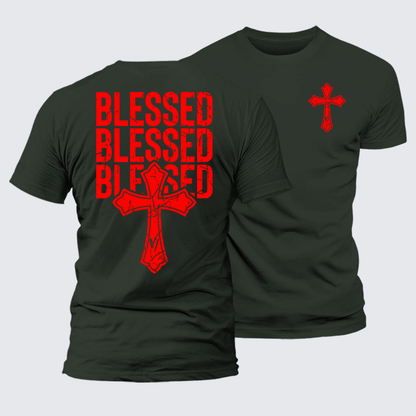 Luxe Mercerized Cotton Tee - Blessed Cross