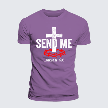 Luxe Mercerized Cotton Tee - Isaiah 6:8 - SEND ME
