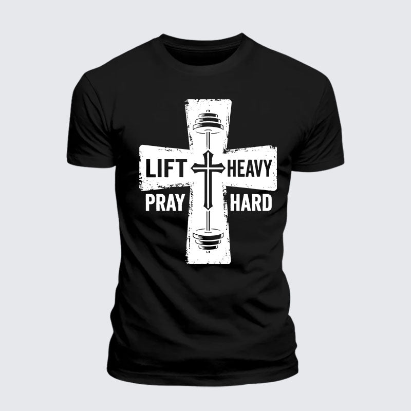 Luxe Mercerized Cotton Tee - Lift Heavy Pray Hard