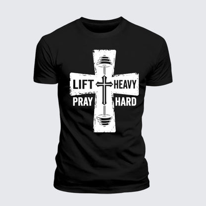 Luxe Mercerized Cotton Tee - Lift Heavy Pray Hard