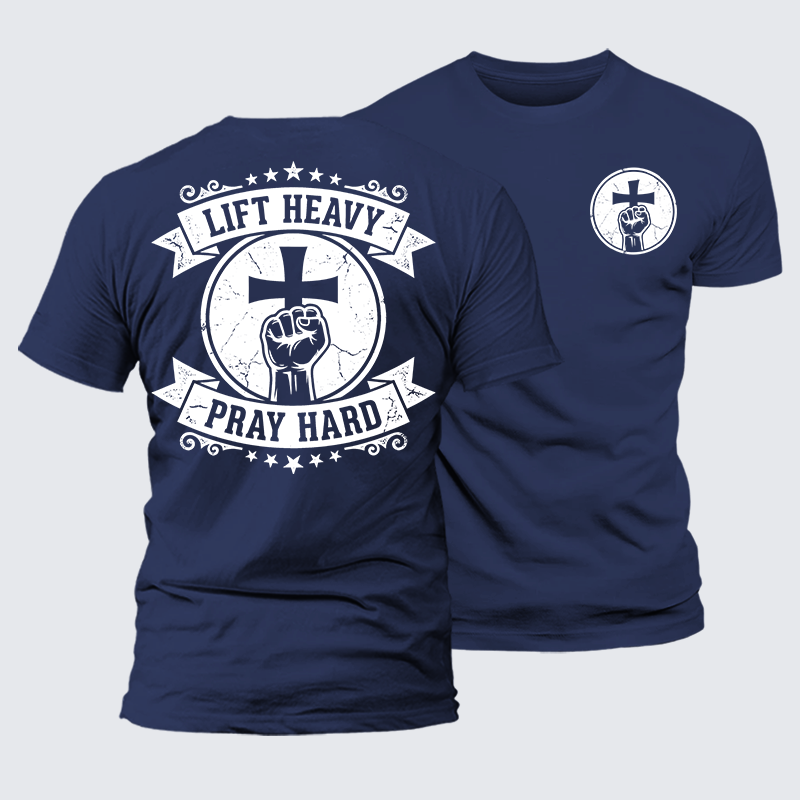 Luxe Mercerized Cotton Tee - Lift Heavy Pray Hard