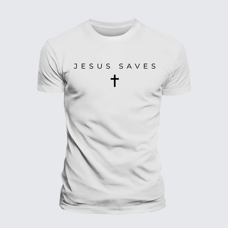 Luxe Mercerized Cotton Tee - Jesus Saves