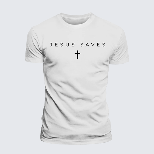 Luxe Mercerized Cotton Tee - Jesus Saves