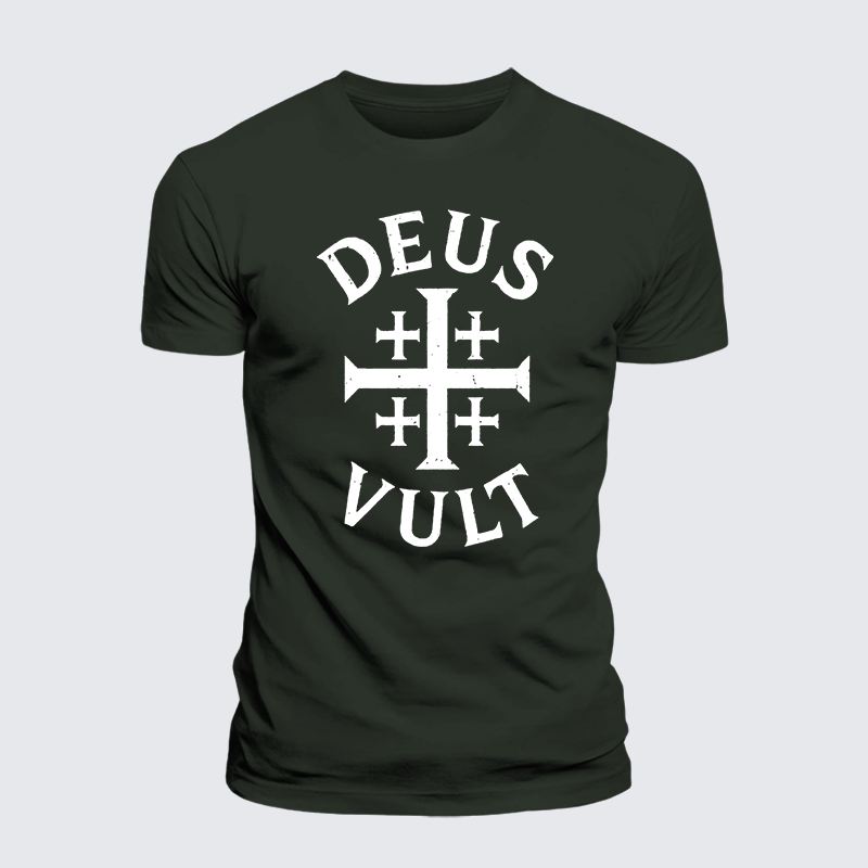 Luxe Mercerized Cotton Tee - Deus Vult