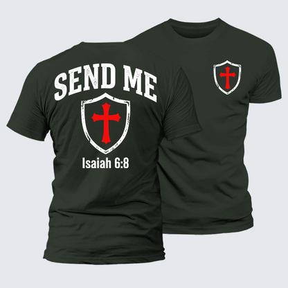 Luxe Mercerized Cotton Tee - Isaiah 6:8 - SEND ME