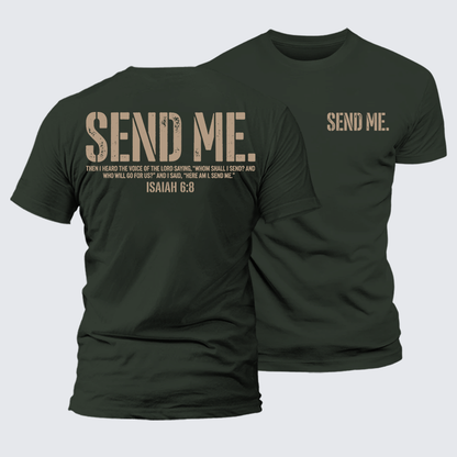 Luxe Mercerized Cotton Tee - Send Me Isaiah 6:8