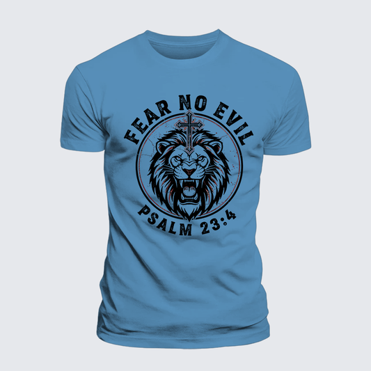 Luxe Mercerized Cotton Tee - Fear No Evil Lion