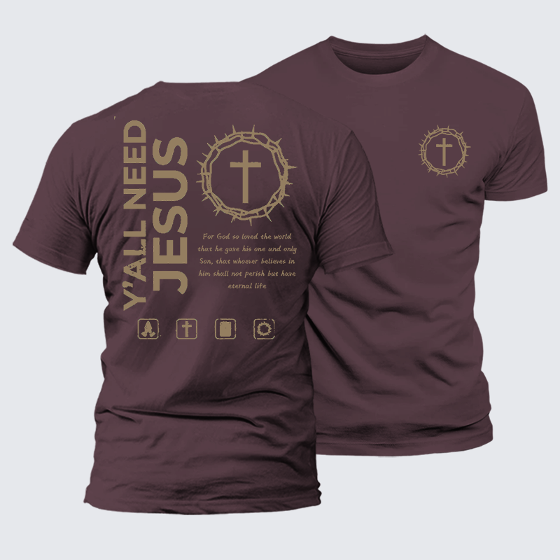 Luxe Mercerized Cotton Tee - Y'All Need Jesus