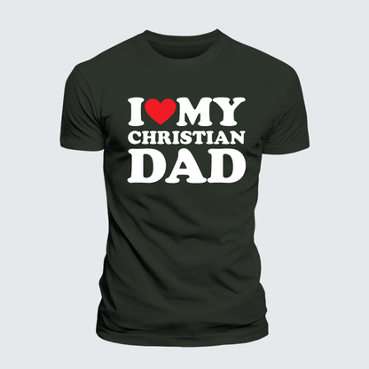 Luxe Mercerized Cotton Tee - I Love My Christian Dad