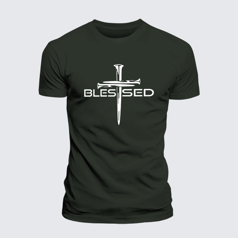 Luxe Mercerized Cotton Tee - Cross Blessed