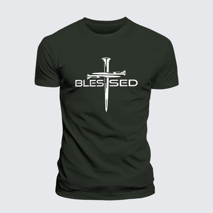 Luxe Mercerized Cotton Tee - Cross Blessed