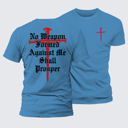 Luxe Mercerized Cotton Tee - No Weapon Formed Against Me Shall Prosper