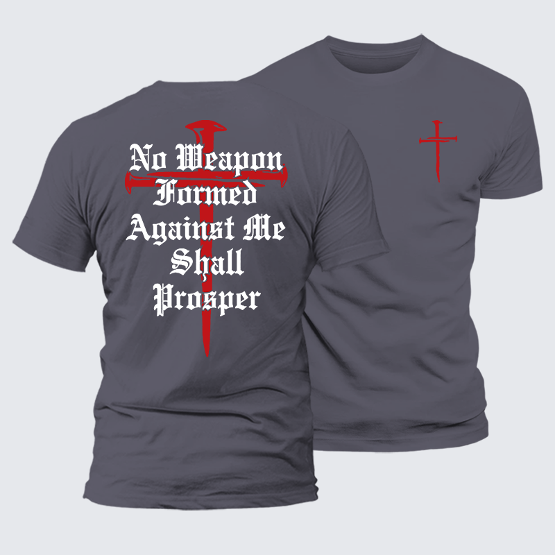 Luxe Mercerized Cotton Tee - No Weapon Formed Against Me Shall Prosper