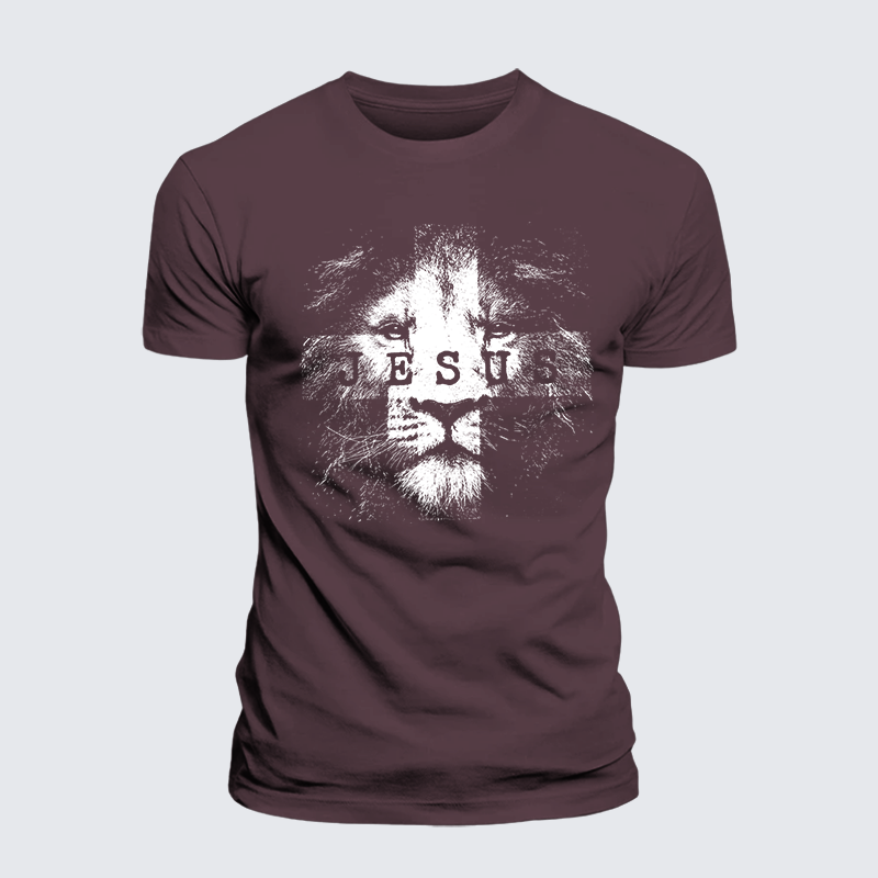 Luxe Mercerized Cotton Tee - Jesus Lion