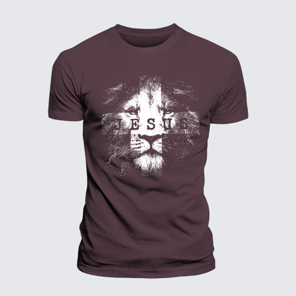 Luxe Mercerized Cotton Tee - Jesus Lion