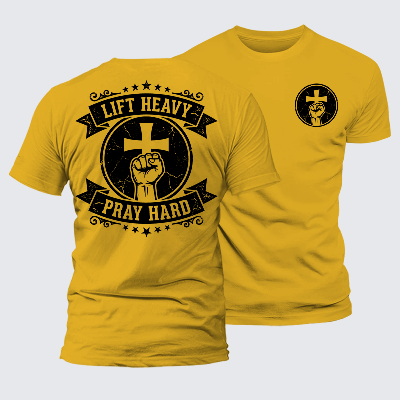 Luxe Mercerized Cotton Tee - Lift Heavy Pray Hard