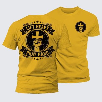 Luxe Mercerized Cotton Tee - Lift Heavy Pray Hard