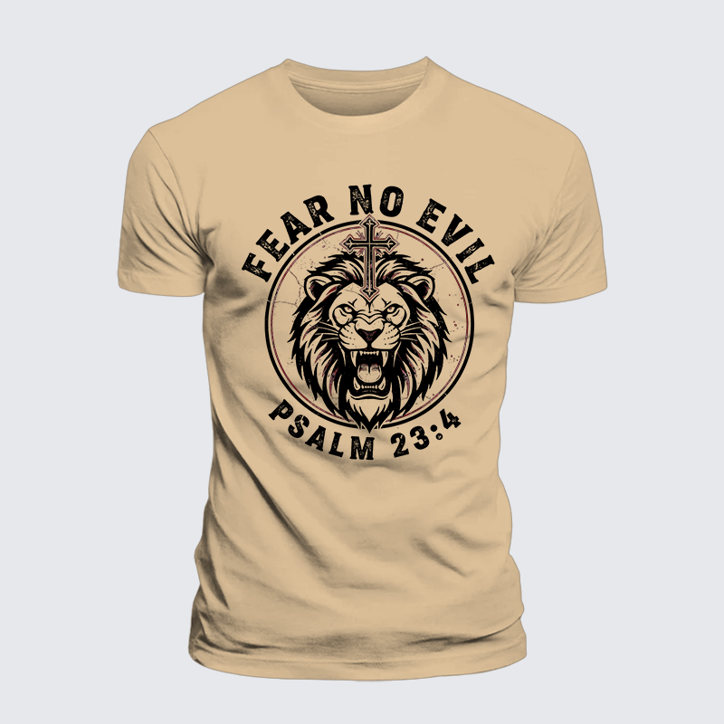 Luxe Mercerized Cotton Tee - Fear No Evil Lion