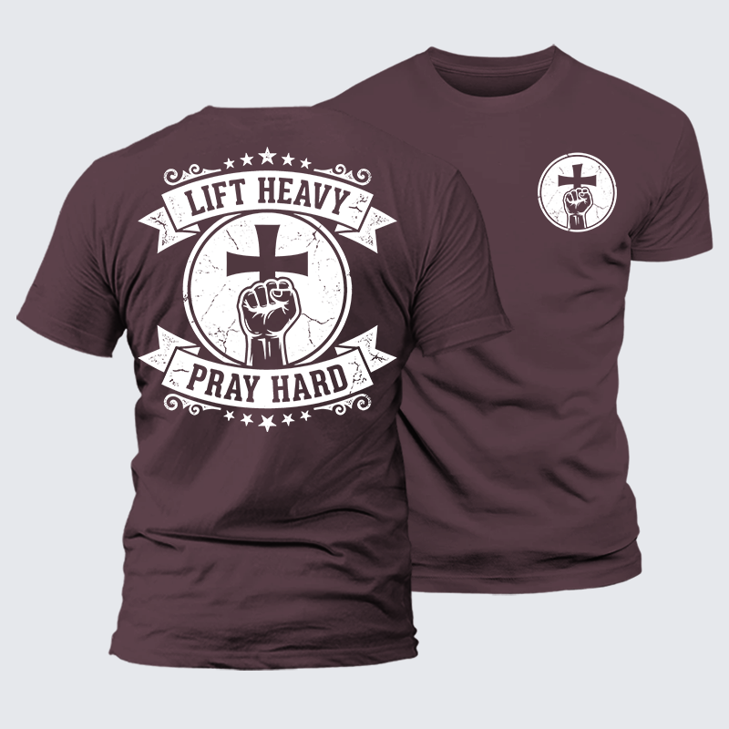 Luxe Mercerized Cotton Tee - Lift Heavy Pray Hard