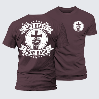 Luxe Mercerized Cotton Tee - Lift Heavy Pray Hard