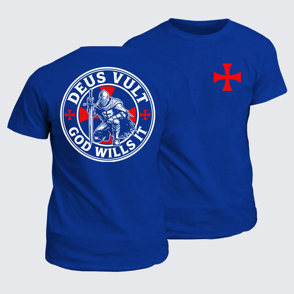 Classic Cotton Tee -  Knights Templar Deus Vult