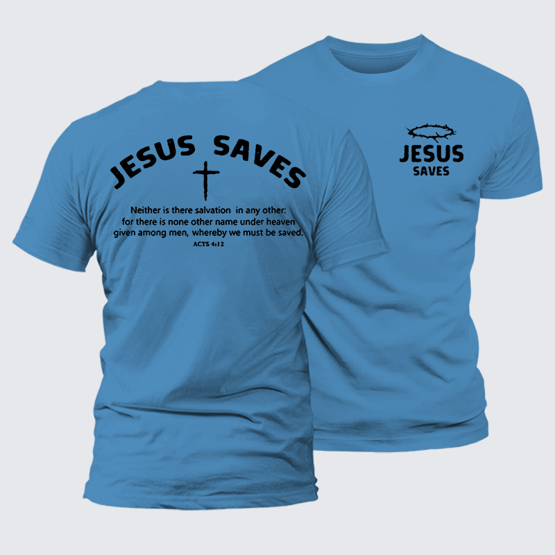 Luxe Mercerized Cotton Tee - Jesus Saves