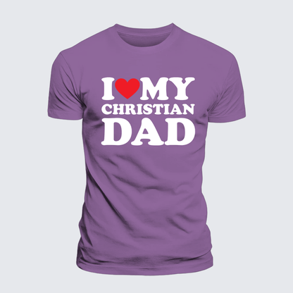 Luxe Mercerized Cotton Tee - I Love My Christian Dad