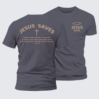 Luxe Mercerized Cotton Tee - Jesus Saves