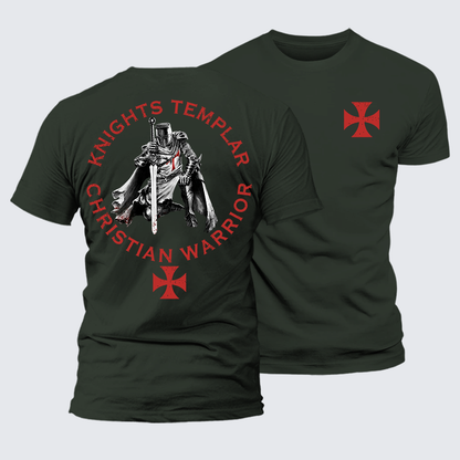Luxe Mercerized Cotton Tee - Knights Templar Templar Cross Crusader Knight