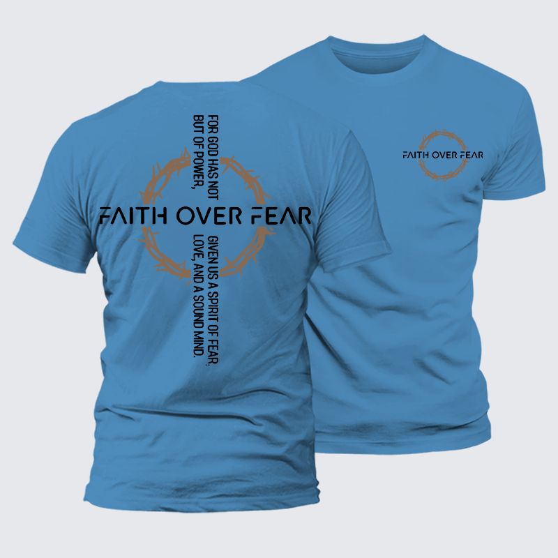 Luxe Mercerized Cotton Tee -  Faith Over Fear