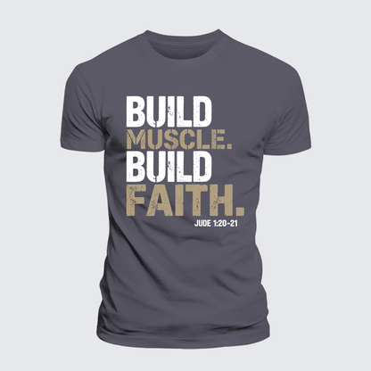 Luxe Mercerized Cotton Tee - Build Muscle Build Faith