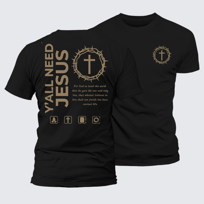 Luxe Mercerized Cotton Tee - Y'All Need Jesus