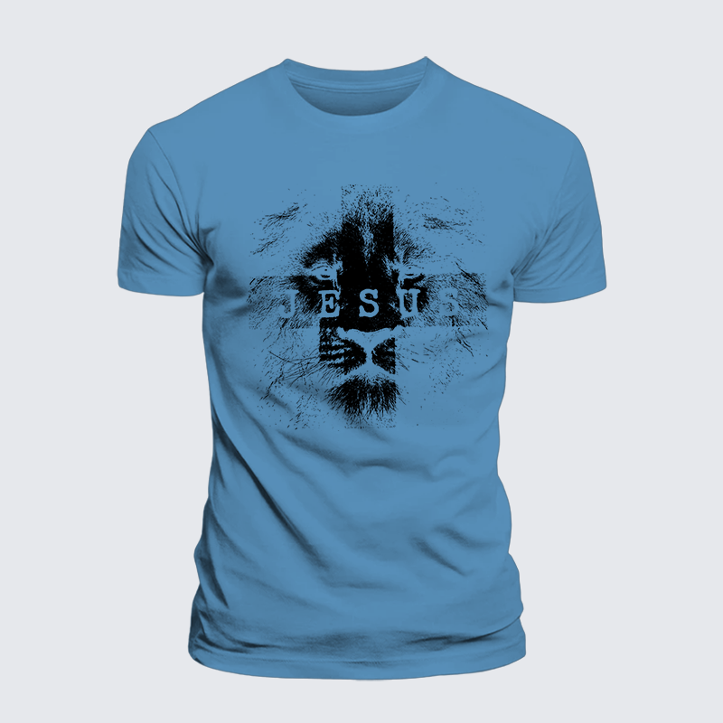 Luxe Mercerized Cotton Tee - Jesus Lion