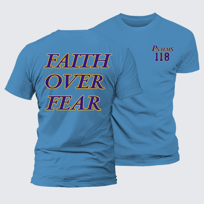 Luxe Mercerized Cotton Tee - Faith Over Fear
