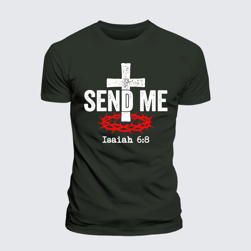 Luxe Mercerized Cotton Tee - Isaiah 6:8 - SEND ME