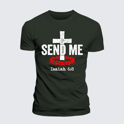 Luxe Mercerized Cotton Tee - Isaiah 6:8 - SEND ME
