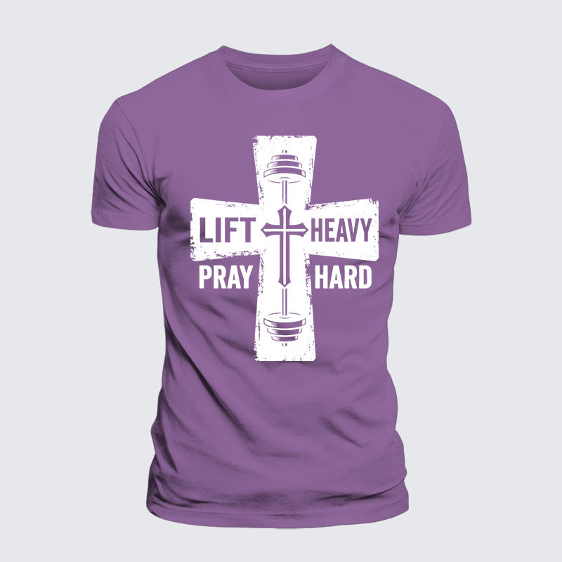 Luxe Mercerized Cotton Tee - Lift Heavy Pray Hard