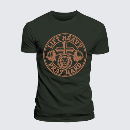 Luxe Mercerized Cotton Tee - Lift Heavy Pray Hard