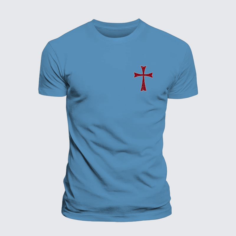 Luxe Mercerized Cotton Tee - Knights Templar Crusader Cross