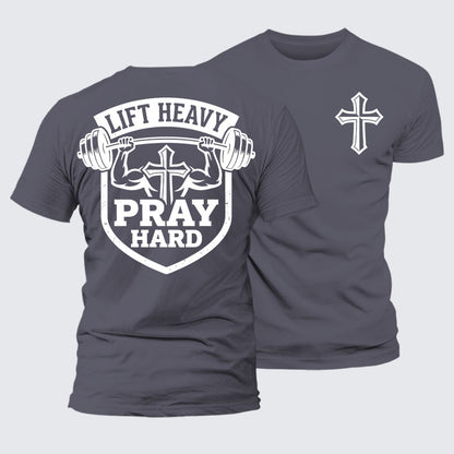 Luxe Mercerized Cotton Tee - Lift Heavy Pray Hard