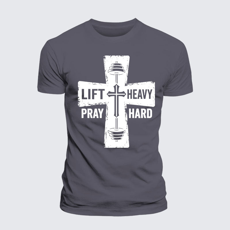 Luxe Mercerized Cotton Tee - Lift Heavy Pray Hard
