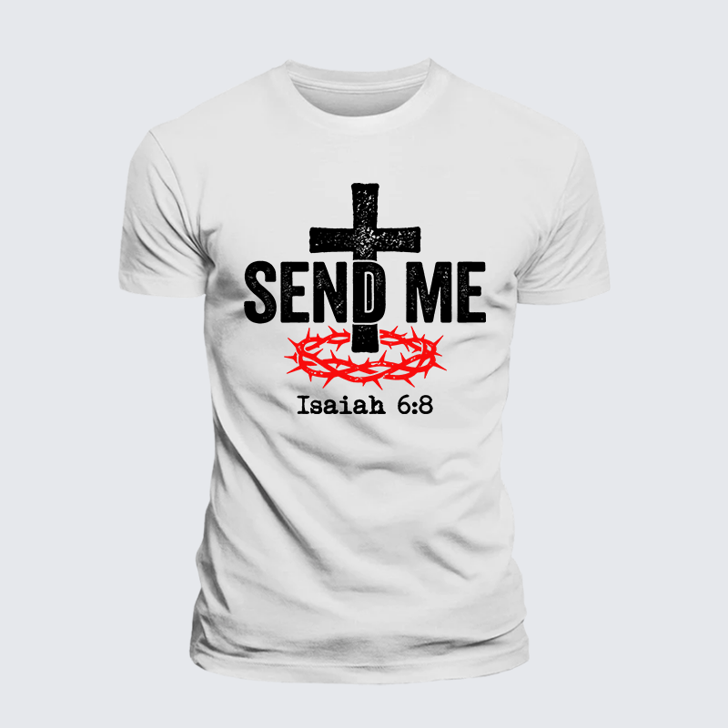 Luxe Mercerized Cotton Tee - Isaiah 6:8 - SEND ME