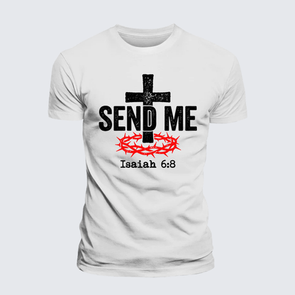 Luxe Mercerized Cotton Tee - Isaiah 6:8 - SEND ME