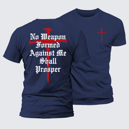 Luxe Mercerized Cotton Tee - No Weapon Formed Against Me Shall Prosper