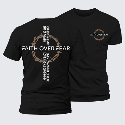 Luxe Mercerized Cotton Tee -  Faith Over Fear