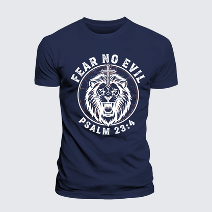 Luxe Mercerized Cotton Tee - Fear No Evil Lion