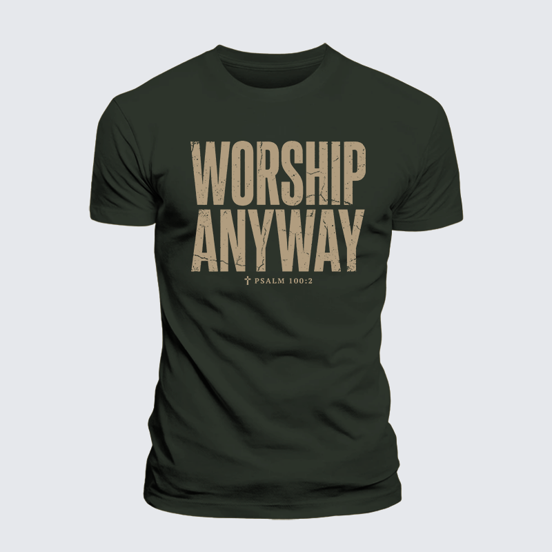 Luxe Mercerized Cotton Tee - Worship Anyway