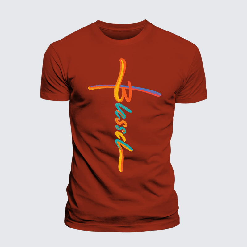 Luxe Mercerized Cotton Tee - Blessed