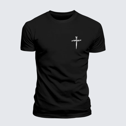 Luxe Mercerized Cotton Tee - Cross Printed