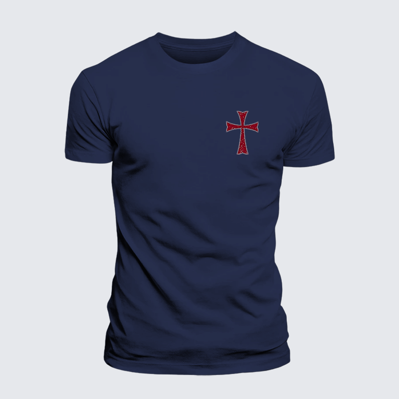 Luxe Mercerized Cotton Tee - Knights Templar Crusader Cross